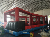 Parcours d'obstacles gonflable Wipeout avec grosses balles rouges pour la vente