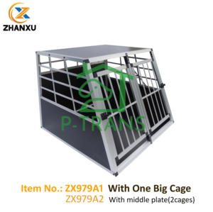 กรงสุนัขอลูมิเนียม XXL กล่องอลูมิเนียมสำหรับขนส่งในรถยนต์ <span class=keywords><strong>2</strong></span> ประตู แข็งแรง ทนทาน รุ่น ZX979A - Product Image 2