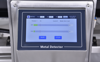 YWANTEST YW-910K Detektor Logam Makanan Kelas Atas untuk Sabuk Konveyor Baja Tahan Karat 304 Peringkat IP55 Layar Sentuh Alarm Buzzer+Sabuk
