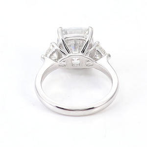 定制天然钻石戒指18k金三石订婚承诺戒指 - Product Image 2