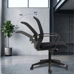 Customized Black Ergonomic Executive Office <b>Chair</b> Bow Armrest <b>Wing</b> <b>Back</b> Comfortable Modern Design Mesh Fabric Revolving - Product Image 6