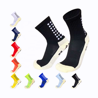 Chaussettes de sport antidérapantes personnalisées pour l'automne, unisexe, à motif de football rouge, épaisses et écologiques – Offre Spéciale