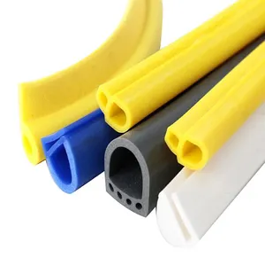 Color high temperature Solid waterproof Special-shaped silicone Foam sealing strip silicone profile
