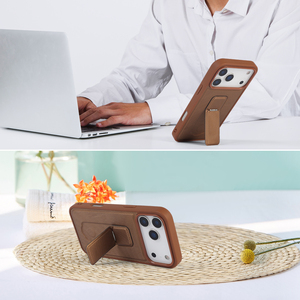 Étui <span class=keywords><strong>de</strong></span> téléphone portable 2-en-1 durable, antidérapant, antichoc, texturé tissé avec support pour iPhone 17 16 15 14 Pro Max et Samsung S25 - Product Image 6