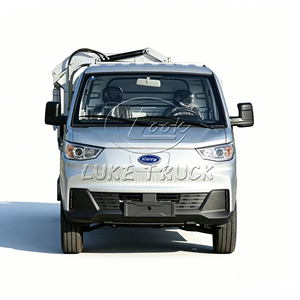 Camion poubelle à chargement latéral Dongfeng New Energy 4m3, camion de voirie électrique pur avec élévateur de conteneurs - Product Image 5