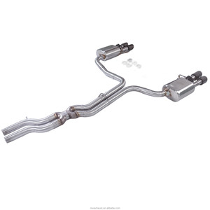ท่อไอเสียรถยนต์สมรรถนะสูงแบบ Catback X Valvetronic 304SUS ขัดเงา สำหรับ <span class=keywords><strong>Audi</strong></span> <span class=keywords><strong>S8</strong></span> D4 4.0L ปี 2013 พร้อมปลายท่อสี่ทาง - Product Image 1