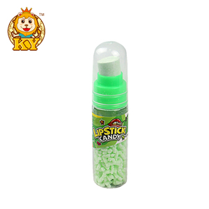 Vente en gros de tablette de rouge à lèvres à poussée de doigt à saveur de fruit sucré personnalisé bonbons à la <span class=keywords><strong>poudre</strong></span> <span class=keywords><strong>sucette</strong></span> bonbon - Product Image 2