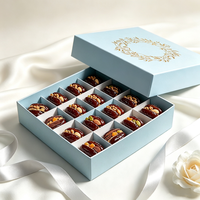 Boîte d'emballage de luxe pour dattes avec couvercle et base, boîte en carton rigide personnalisée avec logo pour desserts et chocolats, personnalisation en gros pour usine