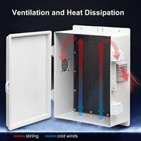 Caja de Distribución Eléctrica Impermeable ABS IP67/55, Caja de Plástico con Tapa Abatible para Montaje en Pared/Columna para Exteriores
