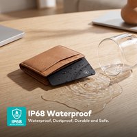 Traceur de portefeuille rechargeable, étanche IP68, pour portefeuilles, passeports, bagages, clés, sacs à dos, compatible avec la fonction Localiser