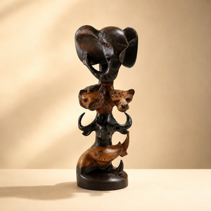 Figura Decorativa de Madera Tallada a Mano con Diseño Animal Tribal Africano, Estilo Art Deco, para Decoración Moderna del Hogar, Regalo, Venta al Por Mayor - Product Image 3