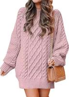 Vente en gros de pulls à col ras du cou en tricot personnalisés pour femmes fabricant de pulls chauds et confortables à la mode pull à manches longues de couleur unie décontractée