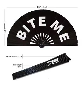 Éventails pliants personnalisés en plastique avec logo, colorés, faits à la main en bambou, classiques, pour festivals <span class=keywords><strong>de</strong></span> <span class=keywords><strong>musique</strong></span>, promotionnels, mariages, cadeaux écologiques - Product Image 2