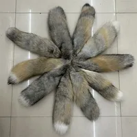 Porte-clés en fourrure de renard naturelle 2025, longueur 40 cm, fourrure moelleuse, style néo-gothique GR-9, accessoire pour clés de voiture