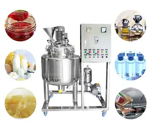 50L 100L Small Mix Equipment Tomato Gel Mayonnaise Cream Mixer Blending Ketchup Sauce Electric Heated Mixing Tank