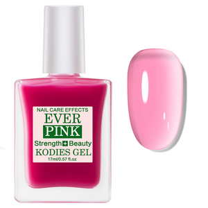 KODIES GEL EVER Esmalte fortalecedor de uñas rosa con brillo de color, endurecedor de uñas de secado rápido para reparar uñas su - Product Image 5