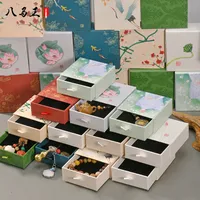 Boîte d'emballage de bijoux de haute qualité, personnalisable, de style tiroir, avec gaufrage UV, style chinois, pour l'affichage de perles bouddhistes, en papier/carton