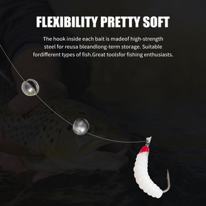 Señuelo Tipo Tiburón, Juego de 100 Piezas de Anzuelos de Acero Inoxidable para Pesca con Señuelos Artificiales Blandos, para Pesca de Agua Dulce - Product Image 3