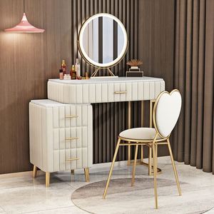 Coiffeuse en marbre délicate, <span class=keywords><strong>table</strong></span> <span class=keywords><strong>de</strong></span> style nordique et moderne, minimaliste et délicat, avec chaise d'amour et miroir <span class=keywords><strong>de</strong></span> vanité, <span class=keywords><strong>table</strong></span> <span class=keywords><strong>de</strong></span> <span class=keywords><strong>chevet</strong></span> - Product Image 5