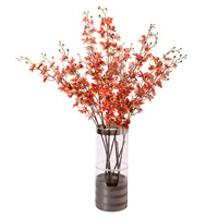 Mini-orchidées artificielles Phalaenopsis Oncidium à 3 branches, fleurs en soie modernes et écologiques pour mariages, hôtels et décoration florale intérieure