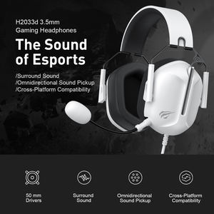 Havit H2033d Premium profesional sobre la oreja auriculares <span class=keywords><strong>con</strong></span> cable para juegos Auriculares auriculares <span class=keywords><strong>con</strong></span> micrófono para PC - Product Image 2