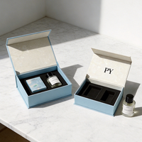 Échantillon de conception de logo personnalisé, emballage de luxe haut de gamme, boîte en papier rigide rectangulaire vide pour ensemble d'outils cosmétiques, flacons de parfum