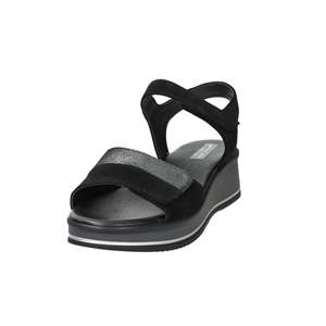 Sandalo con Zeppa Space Moda da Donna Nero 12422, Stile Estivo Comodo con Piattaforma - Product Image 2