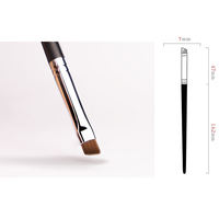 035 Kuas Makeup Kustom Logo Label Pribadi Kuas Alis Bulu Sintetis Tabung Tembaga Gagang Kayu Ebony 41Pcs