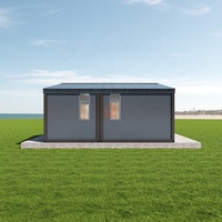 Usine personnalisée préfabriquée plancher plat 2 en 1 Maisons conteneur préfabriquées paquet plat Maison 3 chambres avec toilette et salle de bain
