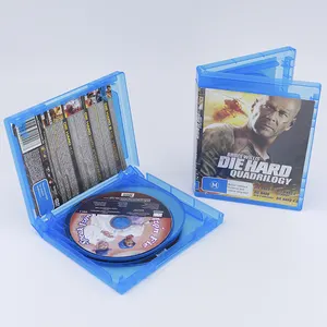 Embalagem portátil de plástico para bluray, proteção vcd dvd em branco, armazenamento de filmes de carro, blu-ray dvd caso