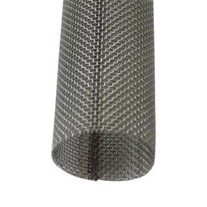 100 150 300 500 micron de aço inoxidável tubo de malha de tela de malha de arame cilindro do filtro