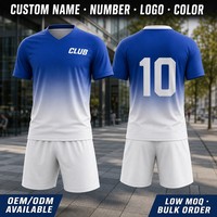 Conjunto de Camisetas de Fútbol con Degradado Personalizado, Uniformes de Fútbol por Sublimación, Fabricante OEM, Retro, MOQ Bajo