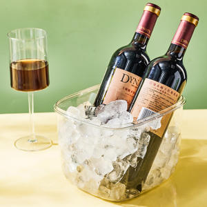 Seau à glace rectangulaire Xiaohongshu en plastique pour pique-nique en extérieur, conteneur de stockage de boissons portable avec poignée - Product Image 6