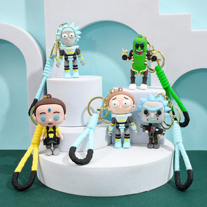 Portachiavi Anime Rick e <span class=keywords><strong>Morty</strong></span> di Marca, Nuovo Design in Silicone, Stile Carino, Non Tossico, Ciondolo per Zaino Scolastico, Regalo Confezionato Singolarmente - Product Image 1