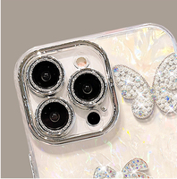 Nouvelle coque de téléphone portable en acrylique avec motif coquillage et impression miroir papillon pour iPhone 11 12 13 14 15 16 17 Pro Max Air