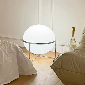 Lampe sur pied LED réglable en hauteur, en métal chromé de luxe et acrylique blanc, pour salon, décoration d'hôtel, vente chaude - Product Image 3