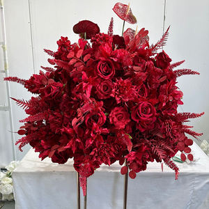 Vente flash - Boule <span class=keywords><strong>de</strong></span> fleurs artificielles <span class=keywords><strong>en</strong></span> soie rouge, fleurs <span class=keywords><strong>de</strong></span> mariage, boule <span class=keywords><strong>de</strong></span> roses, décoration <span class=keywords><strong>de</strong></span> table <span class=keywords><strong>de</strong></span> mariage <span class=keywords><strong>de</strong></span> haute qualité, fournitures <span class=keywords><strong>de</strong></span> décoration - Product Image 2