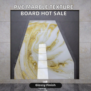 Panel de Pared de PVC con Diseño de Mármol Blanco Dorado, Tablero Decorativo Impermeable, Lámina Moderna para Interiores con Recubrimiento UV - Product Image 2