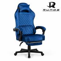 Chaise de jeu ergonomique en cuir au design européen moderne, pivotante à 360 degrés, chaise de bureau de direction réglable en hauteur, extensible et haute