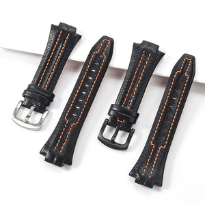 Correa de reloj de repuesto de cuero genuino SmartWin, 15mm X 27mm, correas deportivas aptas, accesorios de reloj con hebilla - Product Image 5