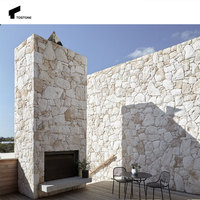 Pierre de pavé murale en grès blanc Tostone, taille personnalisée, pour extérieur, jardin, aménagement paysager, décoration de villa – Prix usine