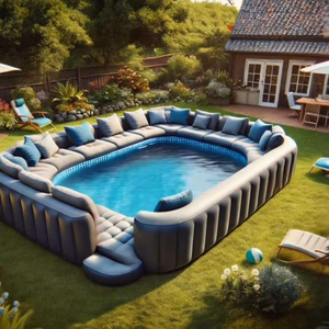 Piscina Gonfiabile Commerciale Personalizzata a Forma di Divano in PVC per Feste in Casa e Giardino - Product Image 1