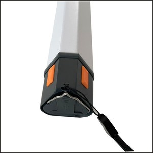 Working Stick <b>Flashlight</b> Rechargeable Battery <b>Led</b> Portable White Plastic Body Model Sw2186 - Product Image 5