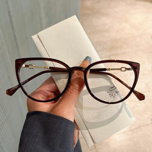 Qianai – lunettes de vue œil de chat pour femmes, monture complète, Anti-lumière bleue, Protection UV, Style coréen, grande taille JS1 3 30313 - Product Image 4