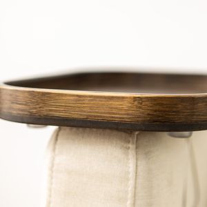 Bandeja de Almacenamiento para Sofá, Bandeja de Bambú para Aperitivos y Té, Nueva Bandeja Plegable para Reposabrazos, Mesa de Centro - Product Image 3