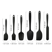 Pelle à pâtisserie en Silicone noir ensemble de 6 pièces ustensiles ustensiles de cuisine outils Gadgets ensembles accessoires de cuisine outils de cuisine