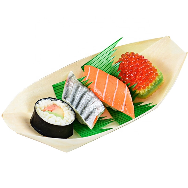 Factory directly sushi boat sushi storage wooden veneer box