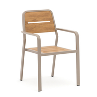 Vente directe d'usine Ensemble de table et de chaises de jardin en plastique bois imperméable 4 places Meubles de salle à manger pour restaurant ou usage domestique