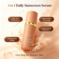 Sérum Solaire 4-en-1 SPF 50 Couvrance Totale Fond de Teint Hydratant Imperméable à Changement de Couleur – Meilleure Vente