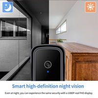 Sonnette de porte visuelle sans fil avec écran 4,3 pouces, interphone audio bidirectionnel, stockage local, installation facile - aucun câblage nécessaire